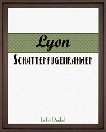 Homedeco-24 Lyon Schattenfugenrahmen 80x80 cm in Eiche Dunkel Dekor ohne Verglasung ideal für Canvas Leinwand Bilder Farbwahl