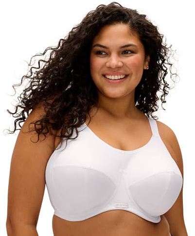 Elomi 8041 Energise U/W full kupa stödjande multiway J krok sport-bh, Vitt, 95H
