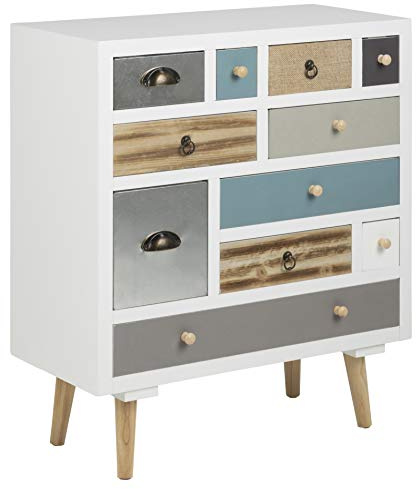 AC Design Furniture Suwen Kommode, B: 70 x T: 32 x H: 81 cm, Mehrfarbig, Holz, 1 Stk