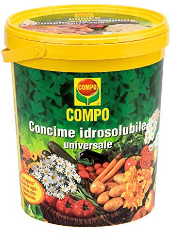 COMPO Concime Idrosolubile Universale, Per Piante dell'Orto, del Giardino, da Balcone e per Tappeti Erbosi, Con cucchiaio dosatore, 1,2 kg