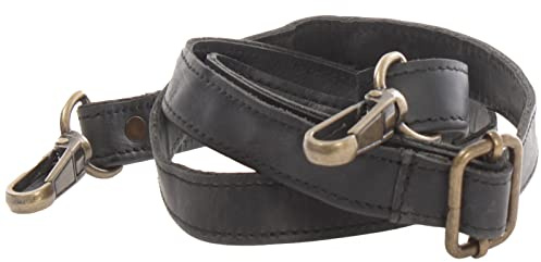 LECONI Trageriemen Leder Schulterriemen schmaler Schultergurt für Taschen Umhängegurt längenverstellbar 2,5x150cm LEC-R4