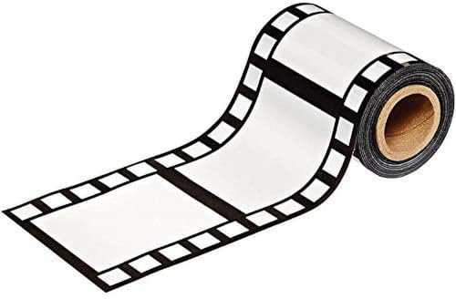 Beistle Hollywood Filmstrip Party Tape, 1-Pack, Black/White