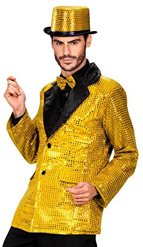 W WIDMANN MILANO Party Fashion - Pailletten Blazer Herren | Accessoire, Kostümzubehör für Showman, Disco Fever, Karneval und Mottoparty