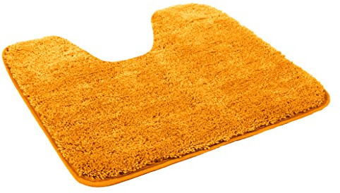 Kinzler J-10002/38 hochwertige Mikrofaser Badematte Uni mit Ausschnitt 50x55 cm, flusenfrei, pflegeleicht, Terra