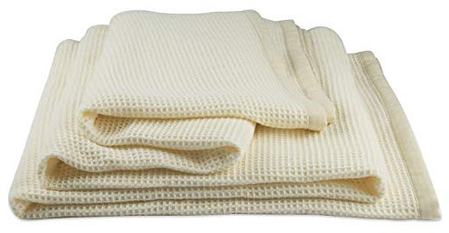 Zenoni & Colombi Couverture pour lit d'enfant Nid d'abeille Baby en Cachemire et Laine Mérinos Extra Fine