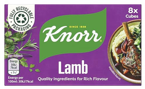 Knorr Lamb Stock Cubes gluten-free to add a rich lamb flavour to your dishes 8x 10 g