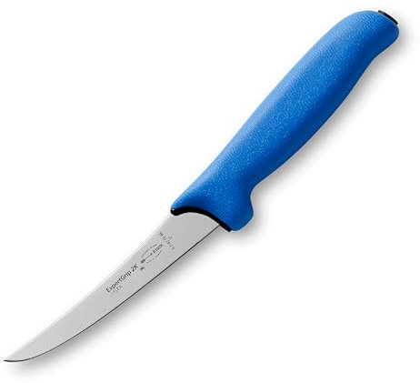F. DICK Ausbeinmesser ExpertGrip 13 cm, halbflexibel- rostfrei, Klinge extra scharf, 56 HRC,Fleischermesser ergonomischer Griff - Spezialstahl Metzgermesser - Profi Messer - 82182131-66 - blau/schwarz