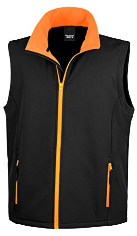 Result Core Herren Bodywarmer Core Printable Softshell Schwarz Black/Black L