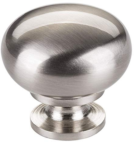 SOTECH 10 x Möbelknopf OSCAR Edelstahloptik Ø 32,5 mm | Design trifft auf Funktion - Knopfgriff Küchengriff Küchenknopf Möbelgriff