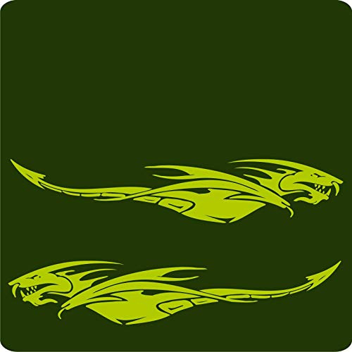 kleb-Drauf | Drache | Verschiedene Größen und Farben | Autoaufkleber Autosticker Decal Aufkleber Sticker | Auto Car Motorrad Fahrrad Roller Bike | Deko Tuning Stickerbomb Styling Wrapping