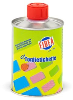 FIDEA - Il Toglietichette - solvente per togliere colla, rimuove etichette adesive da qualsiasi superficie, sciogli colla senza lasciare traccia