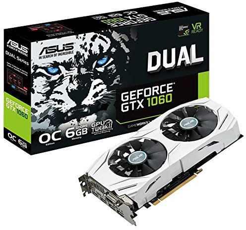 Asus GeForce DUAL-GTX1060-O6G Scheda Grafica, GDDR5 6 GB