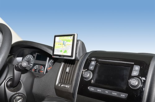 KUDA Handyhalterung passend für FIAT Ducato ab 2021 Facelift & Citroën Jumper & Peugeot Boxer ab 2024 - Telefonkonsole für Smartphones, Handy, Navi und mehr - Kunstlederkonsole, schwarz, 6385