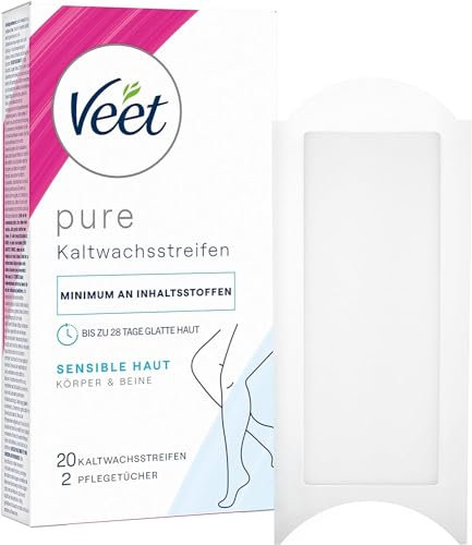 Veet Kaltwachsstreifen Sensitive 20 Stück, 1er Pack (1 x 20 Stück)