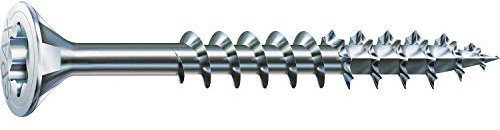 SPAX Universalschraube, 4,5 x 40 mm, 500 Stück, T-STAR plus, Senkkopf, Teilgewinde, 4CUT, WIROX A3J, 0191010450405