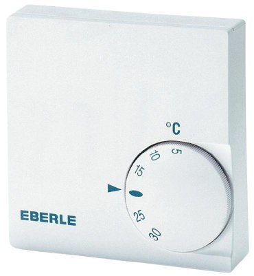 Eberle Controls 111110251100 Raumtemperaturregler RTR-E 6124 (für Wandbesfestigung, für Zentral-, Warmwasserfußboden-, Elektroheizungen usw., 1 Öffner)