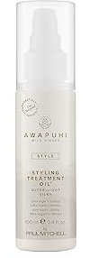 Awapuhi Wild Ginger by Paul Mitchell Styling Treatment Oil, Dry-Touch, Leave-In Formula, For All Hair Types, 3.4 fl. oz.