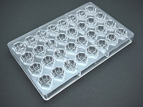 Martellato MA1624 32 Part Polycarbonate Praline Mould, 28 x 32 x 15 mm, Transparent