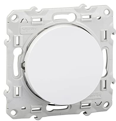 Schneider Electric - Odace, va-et-vient lumineux Blanc 10 A à vis LED orange 1,5 mA local. ou temoin - S520263