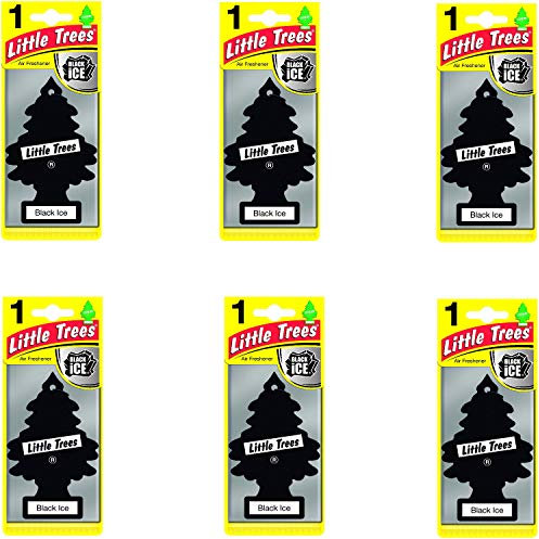 Little Trees Car Air Freshener Black Ice - Pack of 6