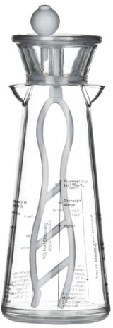 Premier Housewares Salad Dressing Mixer | Durable Glass Salad Spinner | Airtight Lid Lettuce Spinner & Mixer for Kitchen | Contemporary Kitchen Spinner for Home, Restaurants