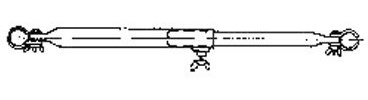 Piper Dachauflagestange Stahl 32 mm 120-205 cm