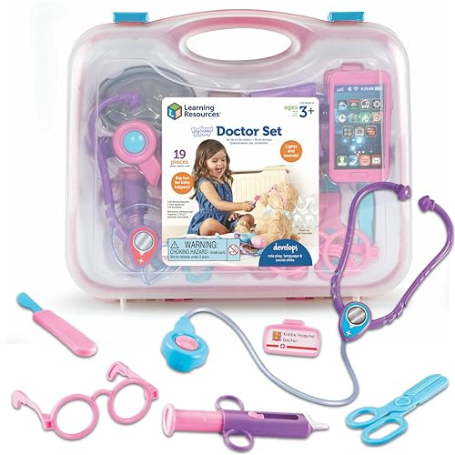 Learning Resources Pretend & Play Assorted Pink Doctor Playset, Pink, Standard Packaging