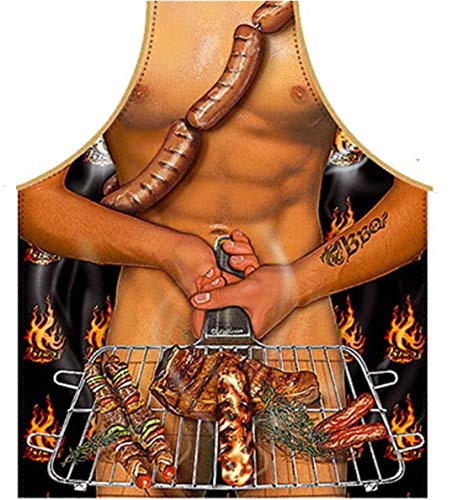 Kochschürze / Grillschürze, Design: Sexy Mann am Grill