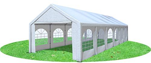 Stabilezelte Partyzelt 4x12 m Modular Pro PE 240 g/m² wasserdicht inkl. Seiten Festzelt Gartenzelt Weiss