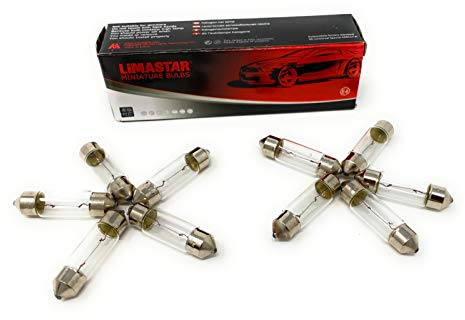 lima 10 x (Stück) Soffitte Stift-Lampe 36mm c5w 5 Watt 12V Glühbirne Angebot neu 01275