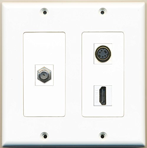 Riteav – 1 porte HDMI 1 cavo coassiale tv- F-Type 1 porta S-Video – 2 Gang parete piastra