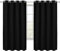 Utopia Bedding Opacas Cortinas Salon Modernas 2 Piezas 132x160 cm, Negro - Cortinas Térmicas Aislantes Frío Calor y para Dormitorio, Salón y Cocina con Ojales