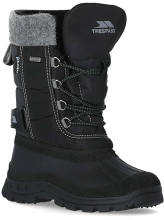 Trespass Strachan Youth Boys Lace Up Snow Boots Waterproof Winter Shoes