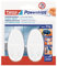 tesa Powerstrips Haken Large OVAL - Selbstklebender Wandhaken für Glas, Kacheln, Holz, Kunststoff und andere Untergründe - Weiß