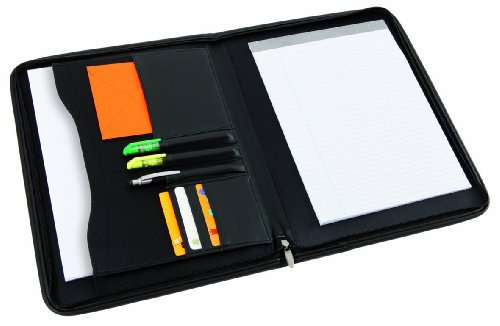 ALBA konferensmapp med dragkedja/2502 280 x 28 x 360 mm svart PU