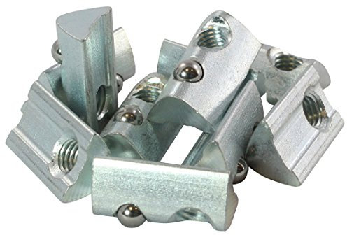 100x Nutenstein 6 St M6 Nut 6 - Typ I - M6 ohne Steg, Federkugel, Stahl verzinkt