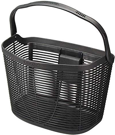 KLICKfix Farradtasche Lamello Korb, Kunststoff Lenkerkorb, Schwarz, 28 x 39 x 28 cm