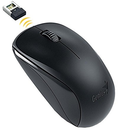 Genius NX-7000 RF - Ratón (RF inalámbrico, BlueEye, Office, Negro, Ambidextrous, USB)