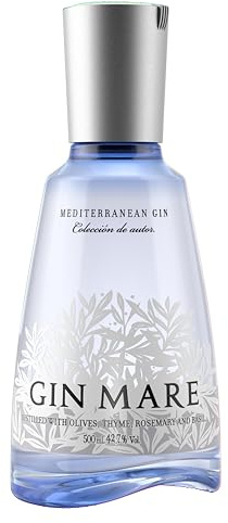 Gin Mare – Premium Mediterranean Gin con 4 Botaniche Naturali Mediterranee, 42,7% Vol., Bottiglia in Vetro da 50 cl