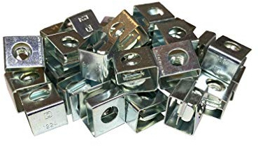 RackGold® Zinc 12-24 Slide-on Cage Nuts 25 Pack - USA Made