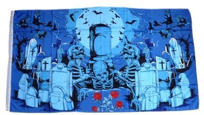 Fahne/Flagge Totenkopf Friedhof NEU 90 x 150 cm