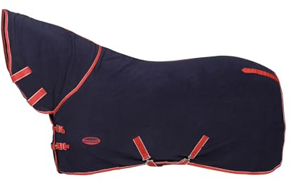 Weatherbeeta Combo Fleece-Abschwitzdecke marine/rot/weiß, 617449, 175 cm