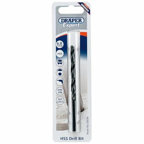 Draper 53036 Expert - Punta elicoidale HSS per 8 x 1,25 rubinetti, Ø 6,8 mm, colore: Blu