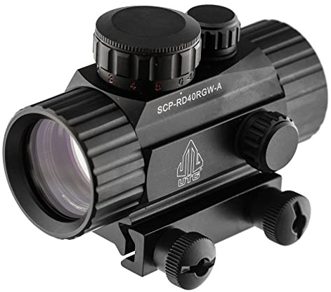 UTG New GEN 4 Zoll Dot Sight With Integral Picatinny Mounting Deck, Schwarz, SCP-RD40RGW-A