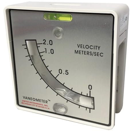 Dwyer Vaneometer Swing Vane Anemometer, M480, 0-2.0 m/s