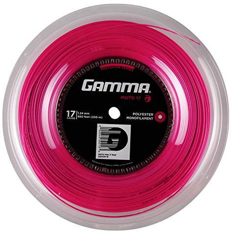 Gamma Tennissaite Moto Rosa (Pink) 17 (1.24 mm) 200 m Rolle. GZMOR