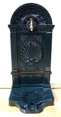 linoows Standbrunnen, Brunnen Zapfstelle, Wiener Retro Stand Brunnen, Aluminium, Grün