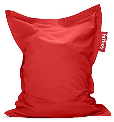 Fatboy® Junior Stonewashed Rot | Original Nylon-Sitzsack | Klassisches Indoor Sitzkissen speziell für Kinder | 130 x 100 cm
