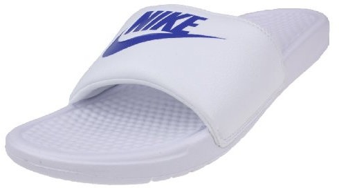 Nike Benassi Just Do It, Men's Athletic Sandal, Multicolor (White/Varsity Royal), 9 UK (44 EU)