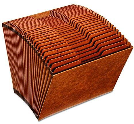 Pendaflex R217DHD Heavy-Duty Expanding Open Top File, 31 Pockets, 1/3 Tab, Letter, Brown